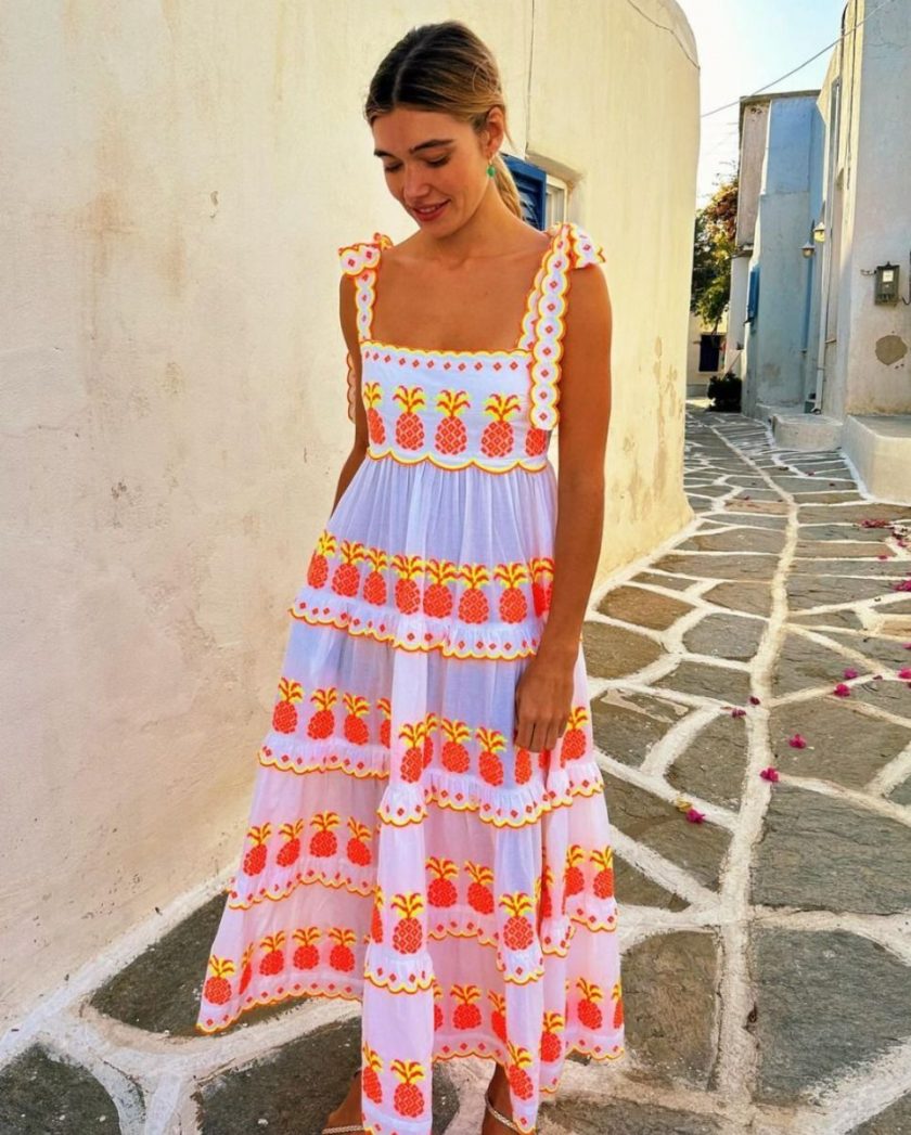 Pack 2 Unidades Vestido Bordado Pineapple